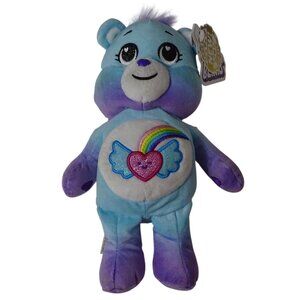 Care Bears Bestie Dream Bright Bear Plush Stuffed Animal Blue Purple Glitter 9"